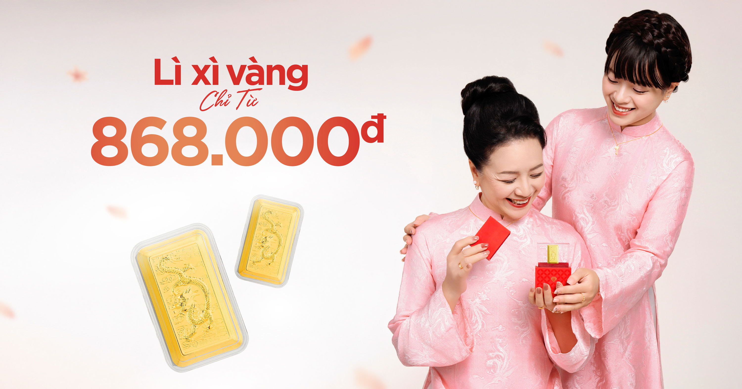 LÌ XÌ VÀNG TẾT ẤT TỴ CHỈ TỪ 868.000